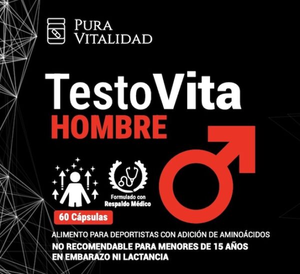 Testovita Hombre. 1 Frasco para 1 Mes - Imagen 2